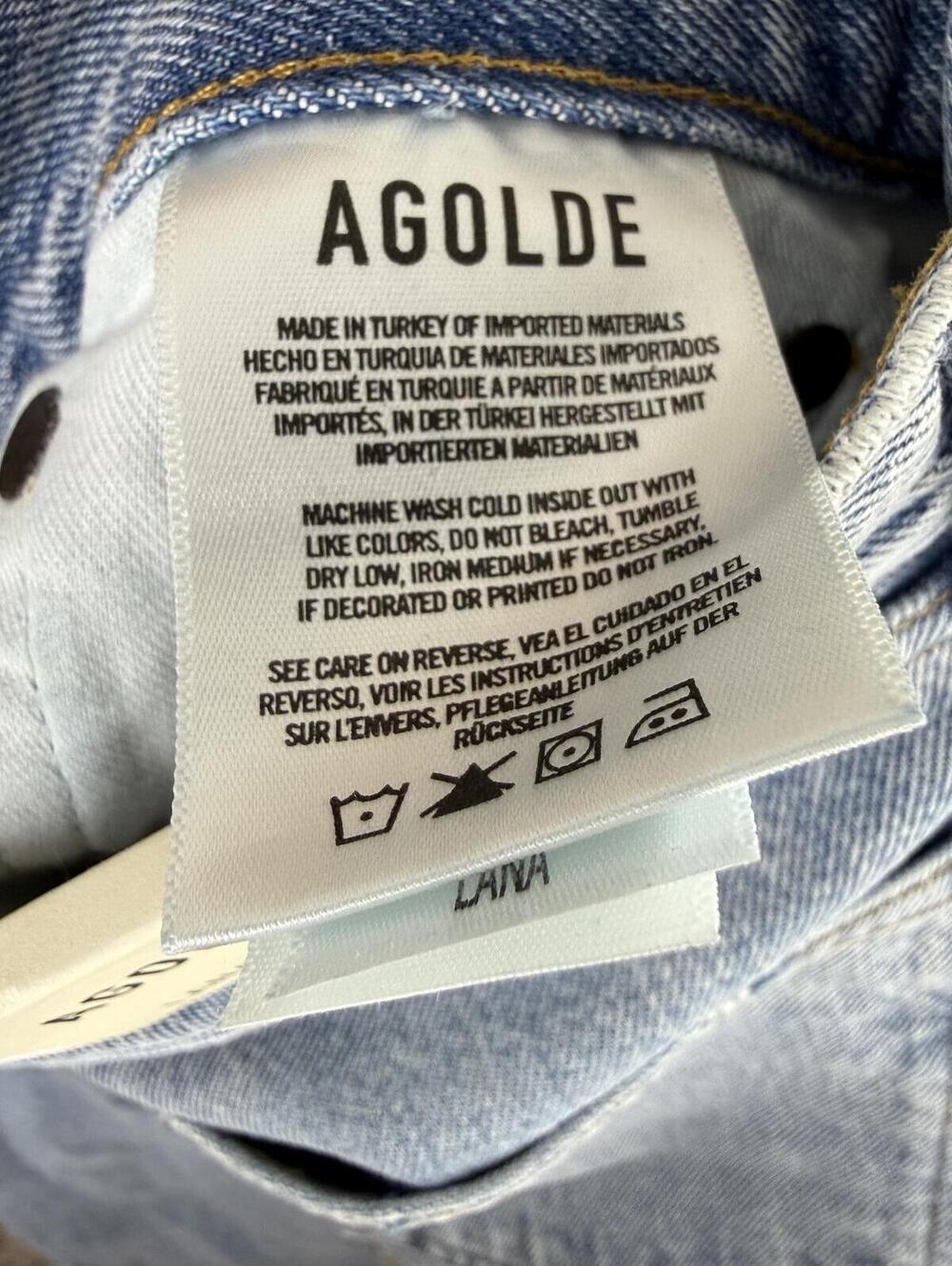 AGOLDE Lana Mid-Rise Vintage Straight Denim Jeans in Fiction - Size - 32 - NWT - Picture 6 of 13